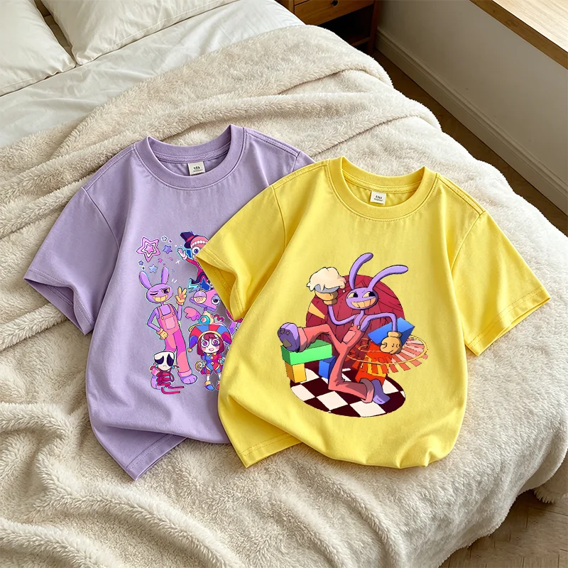 Cute Amazing Digital Circused T-shirt Fashion Sportwear Casual Tops Short Sleeve Summer Clothing Boys Girls Birthday Tees Gifts