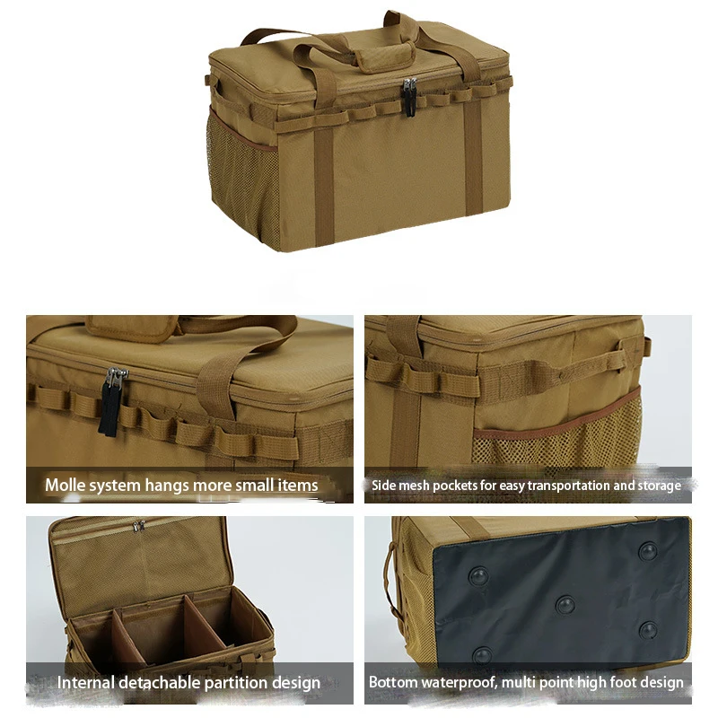 Outdoor Camping Storage Bags Large Cookware Bag Waterproof Handbag Tableware Storage Bag Portable Multifunctional Picnic Bag