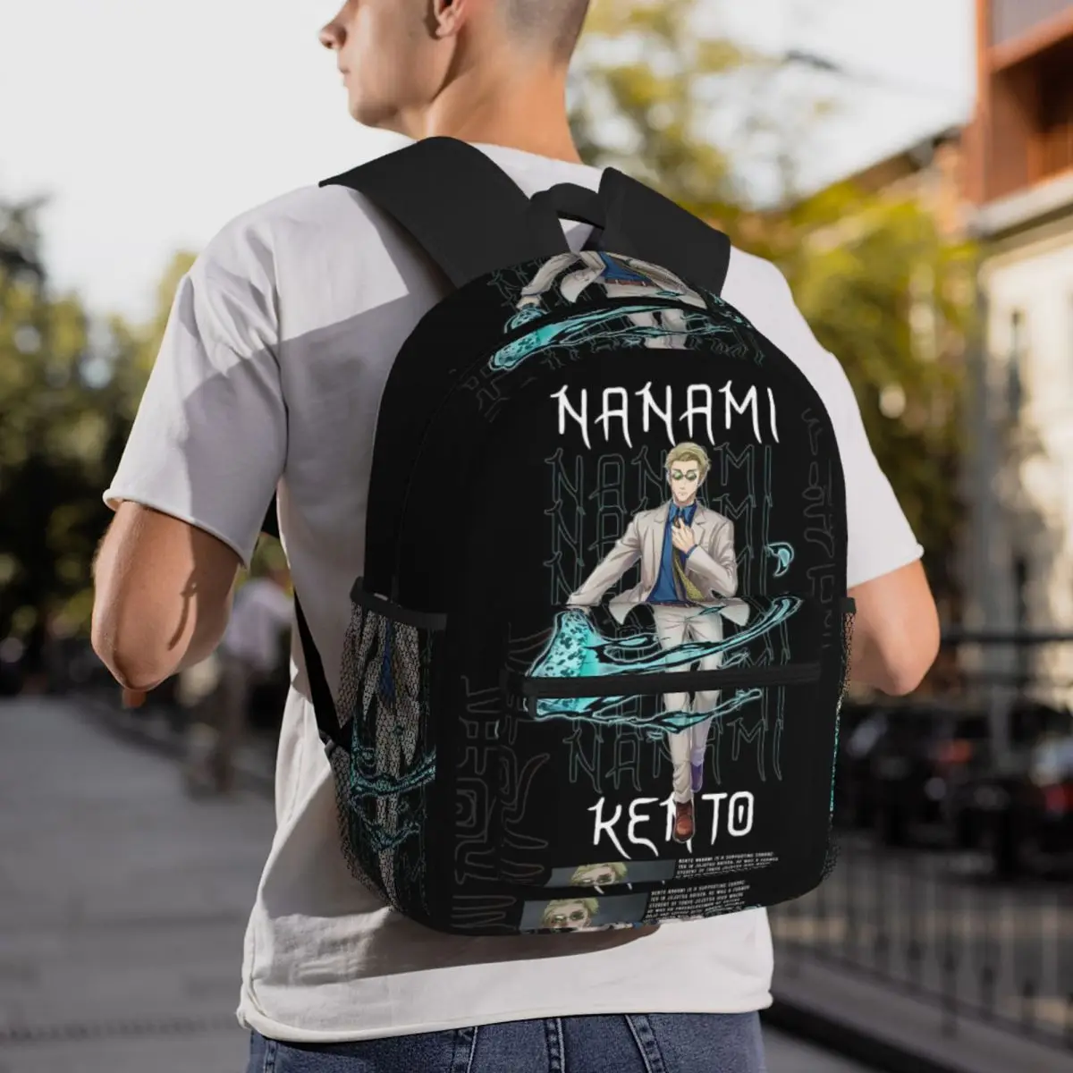 Nanami Kento Anime Gojo Satoru JJK Nanamin Backpack Student BookBag Kids School Bag Laptop Shoulder Bags for Men Women