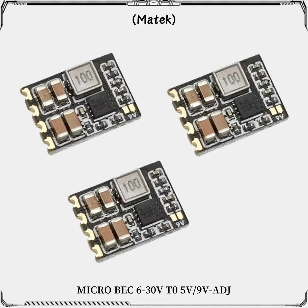 3pcs Matek Systems Micro BEC 6-30V To 5V / 9V-ADJ Step-down Regulator For RC Models Spare Part DIY Accessories