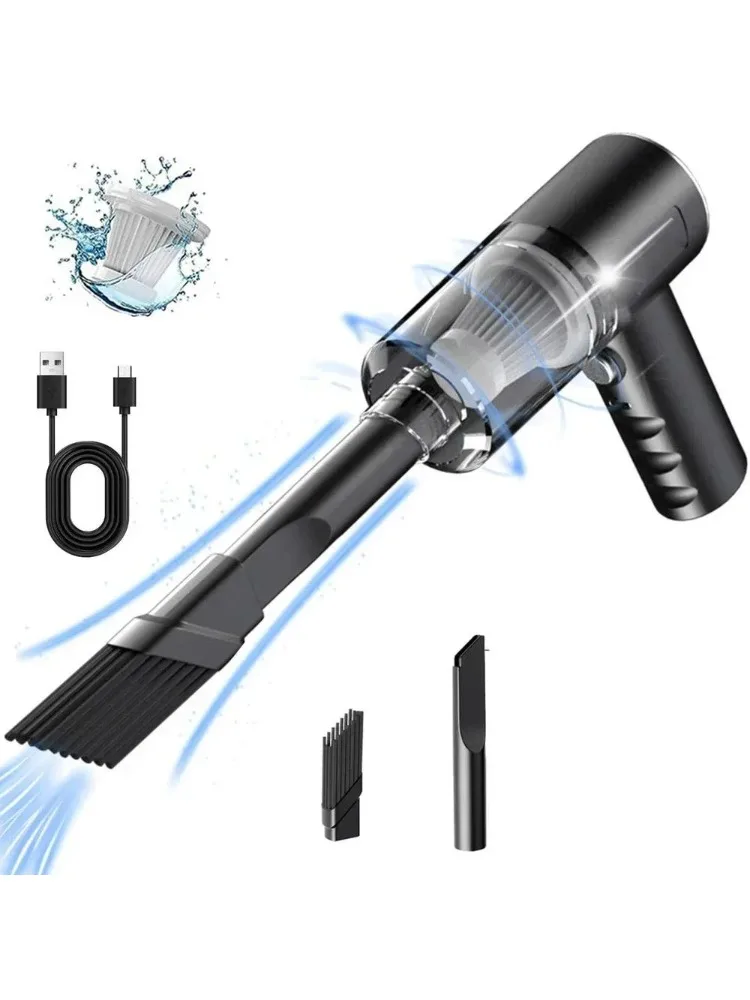 1pc aspirateur sans fil double usage pour la maison et la voiture 120W haute puissance aspirateur puissant noir