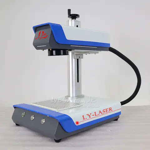 LY 미니 파이버 레이저 마킹 기계 회전축 지원 50W 30W 20W UV 5W 금속 조각 기계 PVC 플라스틱 강철용