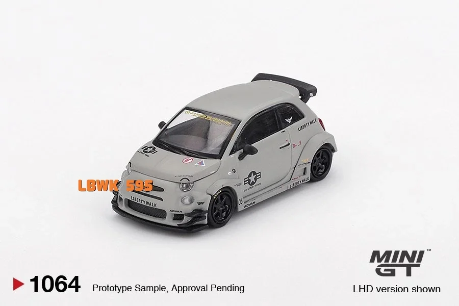 Mini GT 1:64 595 LB-WORKS x Abas Works Fighters – Matte Grey #1064 JDM Diecast Model Car Alloy