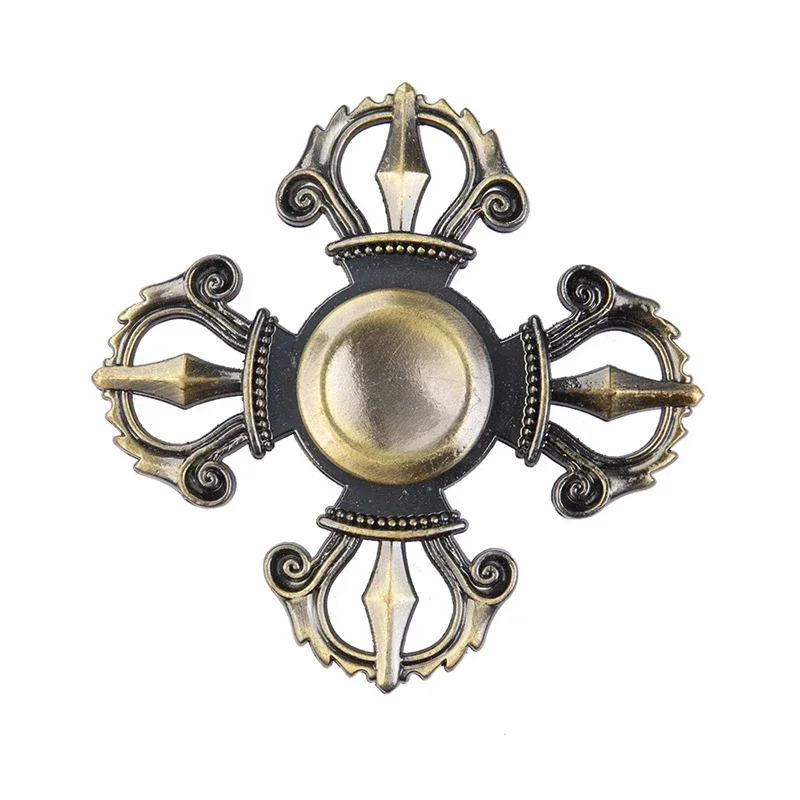 Mão de cobre fidget spinner bronze metal edc rolamento dedo brinquedos giroscópio para crianças alívio do estresse meninos presente natal