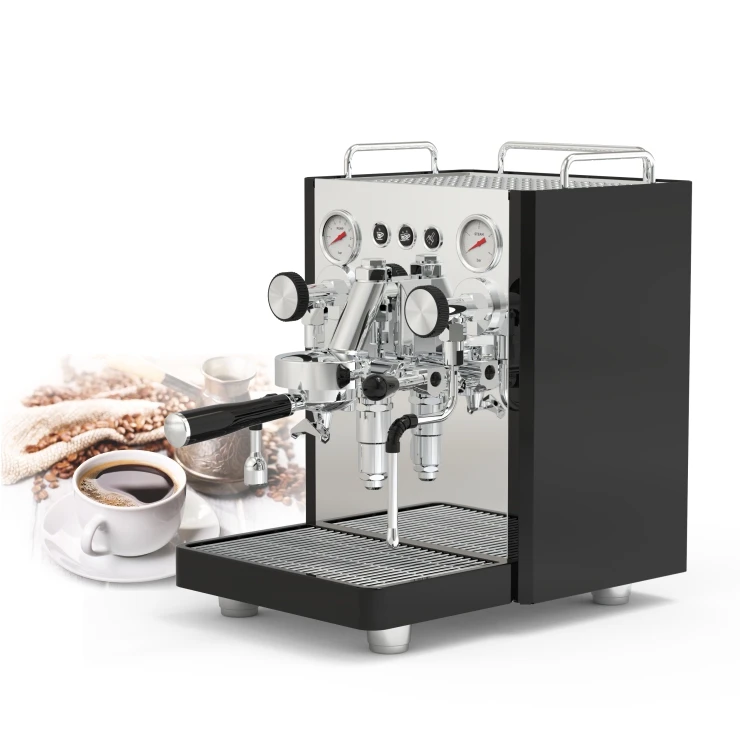 New Automatic Catering Hot Coffee Maker Premium Double Boiler Stainless Steel Commercial Espresso Coffee Machine