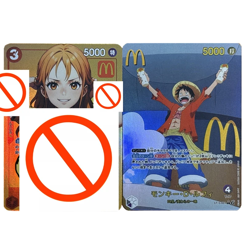 

Набор из 2 шт. (1 пара) коллекционных карточек One Piece: Нами и Монки Д. Луффи, сделанных своими руками, с цветным эффектом, для аниме-игр, подарок-игрушка, 63*88 мм