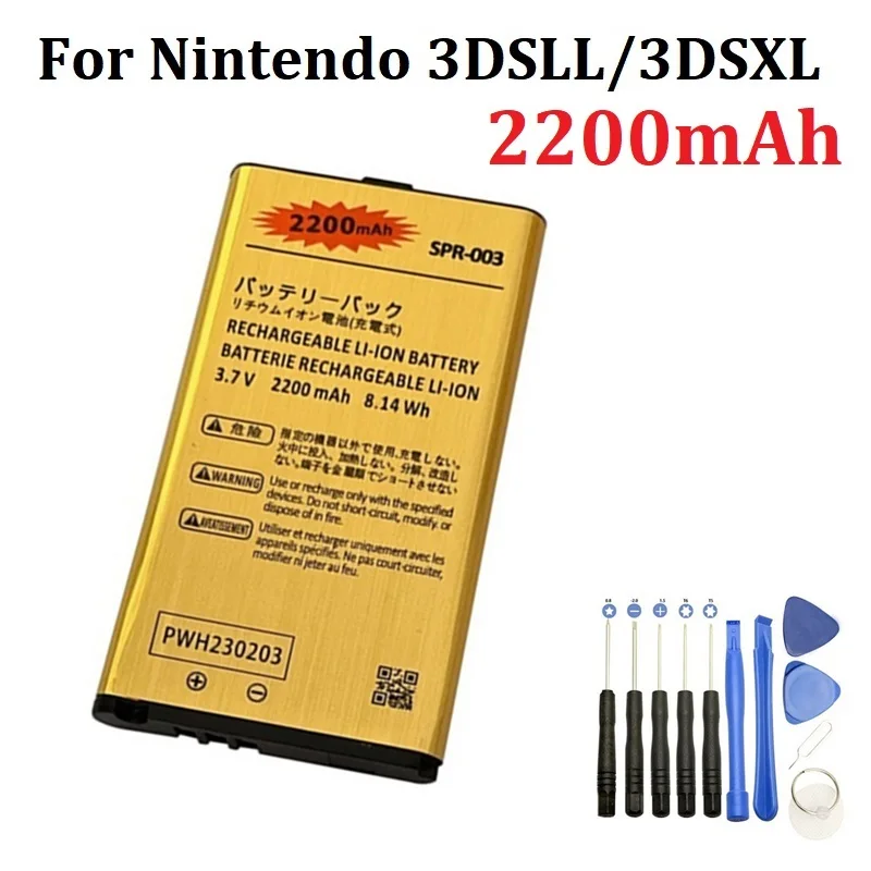

SPR-003 SPR003 3,7 В 2200 мАч литий-ионная аккумуляторная батарея для Nintendo 3DSLL 3DSXL НОВЫЙ 3DSLL Новый 3DSXL с инструментами