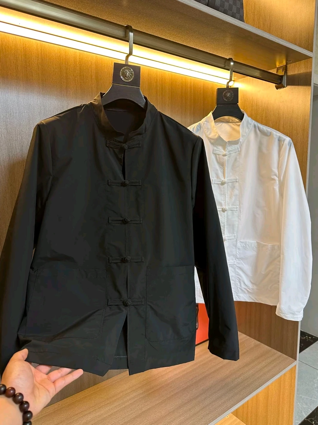 

New Men's Faionable Casual Busin irt Tang Costume Spring Summer High Quali Versatile Lightweight Long Sve irt