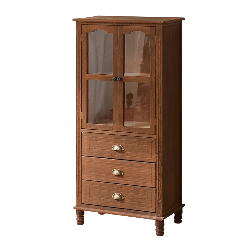 خزانة ذات أدراج من الخشب الصلب الأمريكي، وخزانة قديمة مع باب، وخزانة تخزين لغرفة المعيشة، وخزانة جانبية للبحر الأبيض المتوسط، ونوز صغير #1