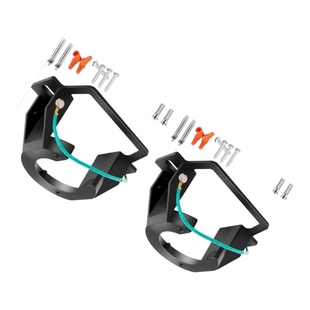 2X Ceiling Fan Mounting Bracket Set for Sloped Ceilings Under 10 Degrees with 1 Inch Downrod and 90mm Electrical Box