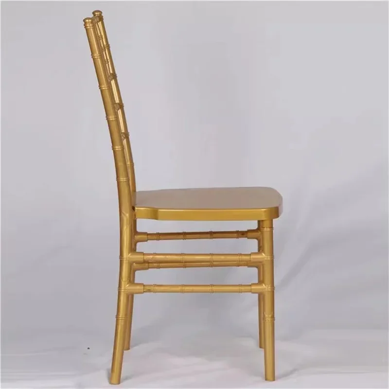 Wholesale Gold Tiffany Resin Plastics Material Detachable Chiavari Chair For Wedding Banquet Hotel Dining Chair