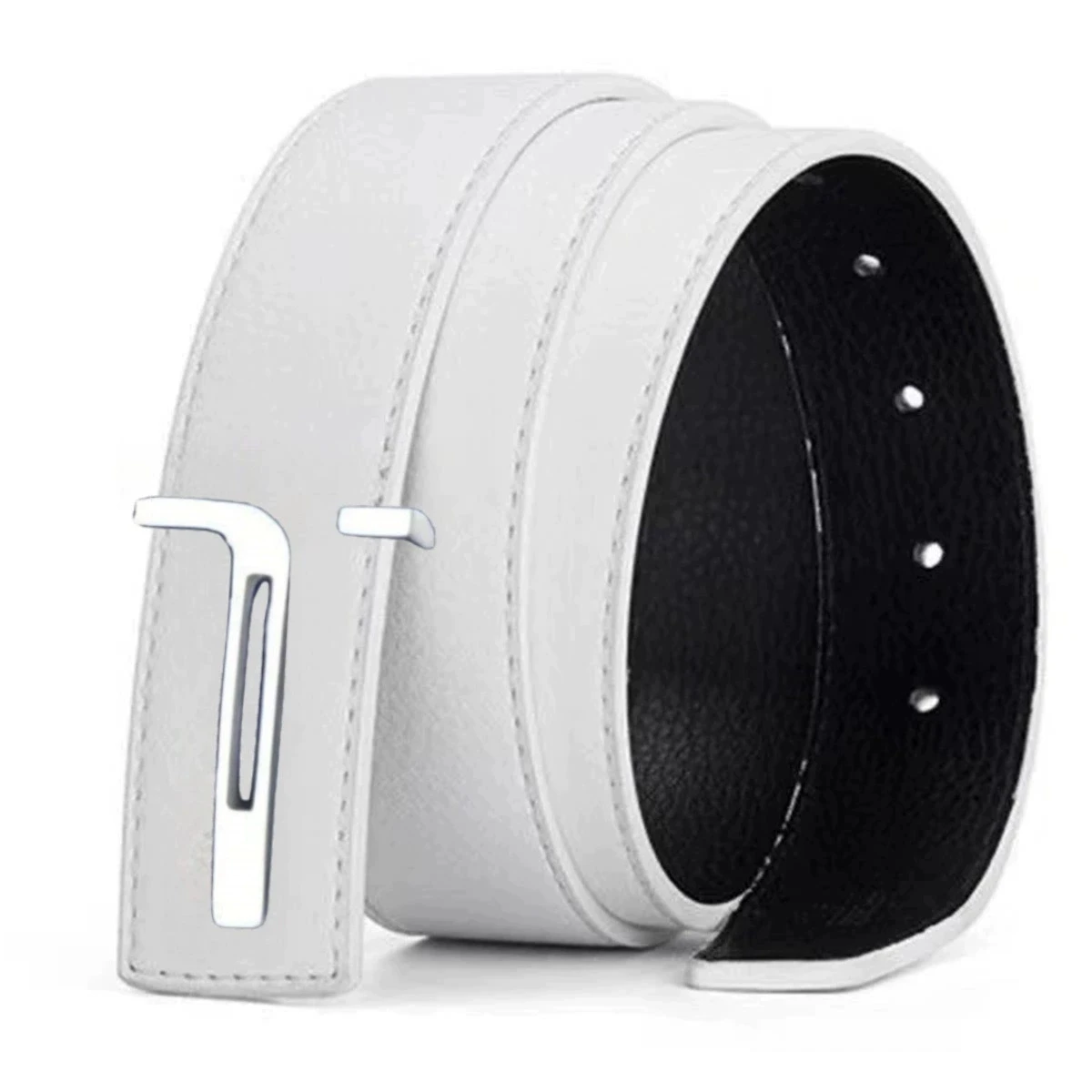 

Мужской ремень из натуральной кожи с пряжкой-шпилькой, с пряжкой из сплава металлов - доступен в коричневом и черном цветах, идеально подходит для делового стиля.