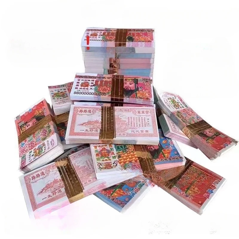 100pcs Ancestor Money Commemorative Paper Coin Remember Relatives in The Heavenl Traditional Chinese Joss  Money To Burn