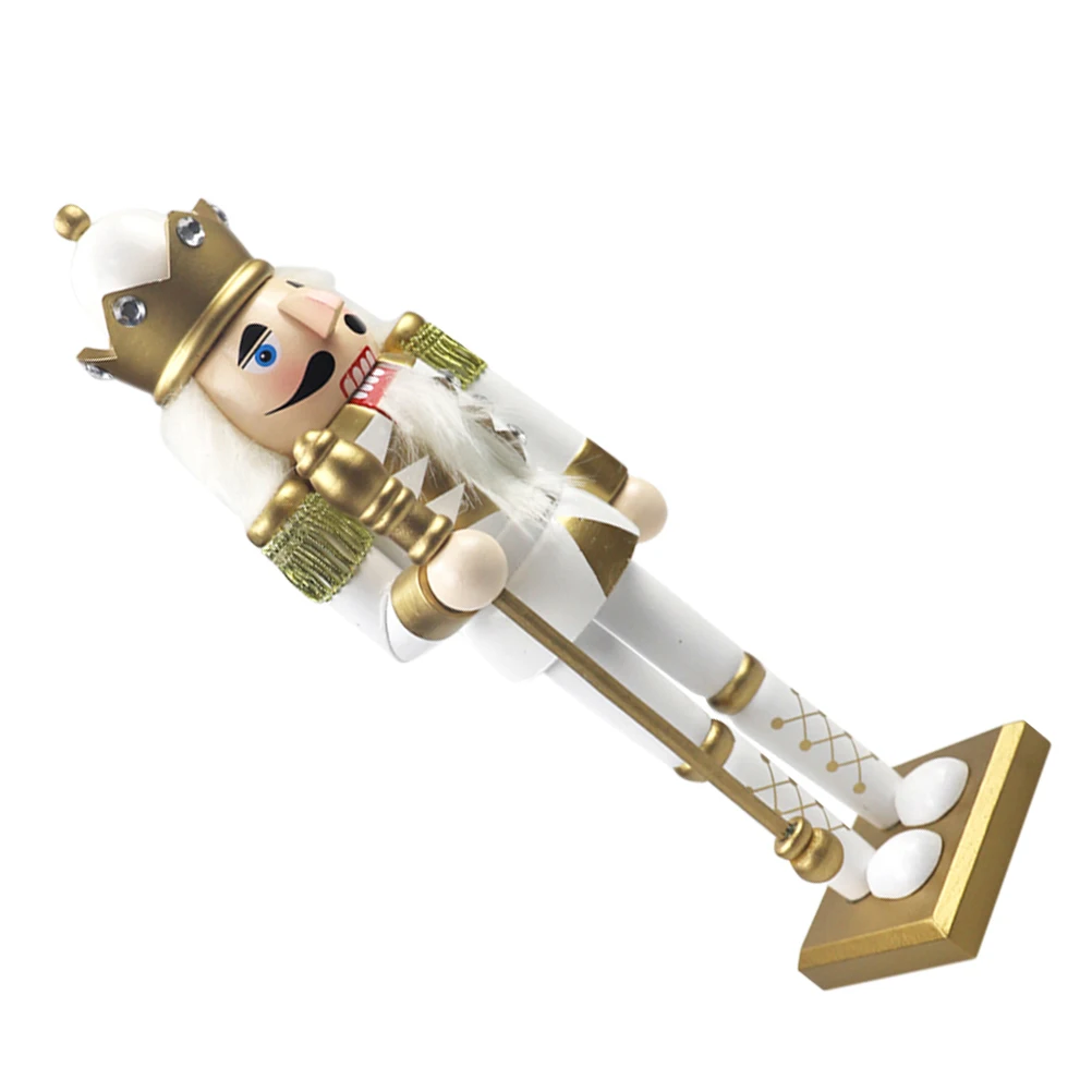 

Christmas Figure Wooden Nutcracker Traditional Wood Nutcracker Decoration Xmas Decor Home Bedroom Desktop Ornament Small