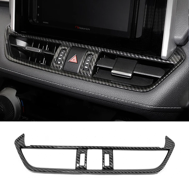 لوحة سيارة الأوسط تكييف الهواء التيار المتناوب تنفيس المخرج غطاء الكسوة ABS لتويوتا RAV4 XA50 2019 2020 2021 2022 2023 2024 الهجين