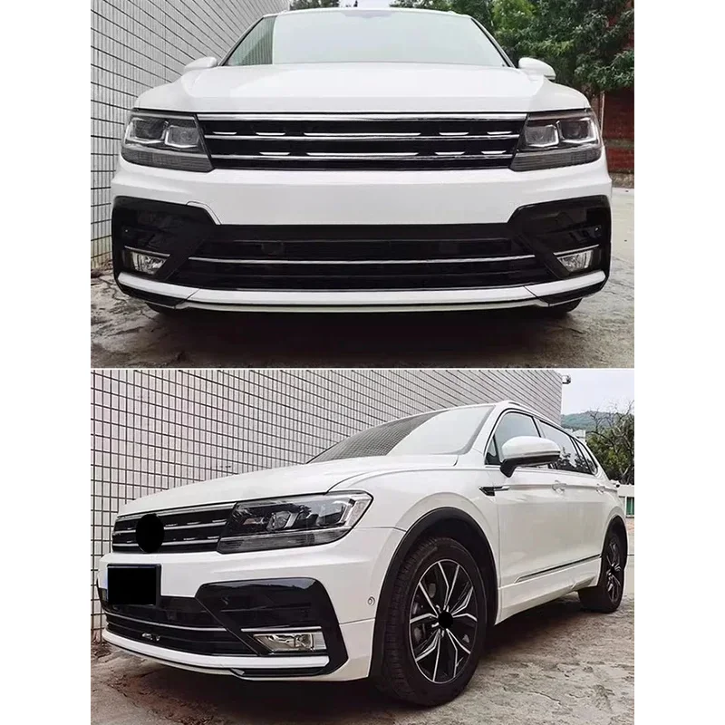 R Line Style Body Kit Front Rear Bumper Side Skirt Wheel Eyebrow Fit VW Tiguan L 2017-2021 Exterior Modification Parts