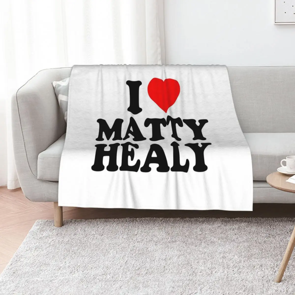 i heart matty healy Throw Blanket Furry cosplay anime Kid'S Plush Decoratives For Decorative Sofa Blankets