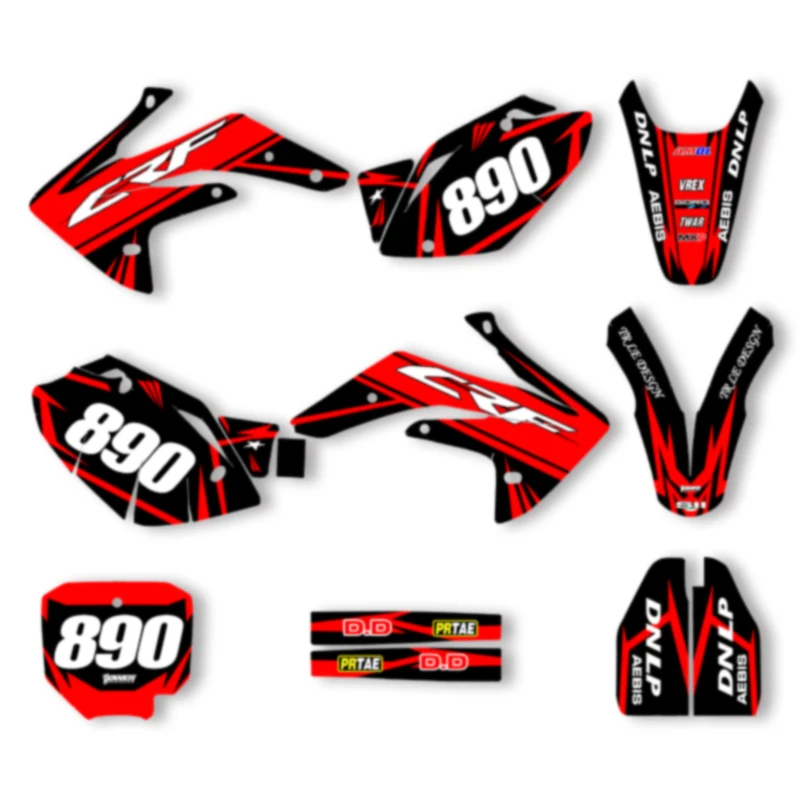 

SPACE Custom Motorcycle Graphics Background Decal for HONDA CRF150 2007 2008 2009 2010-2020 CRF150R Decals Stickers Kits 13