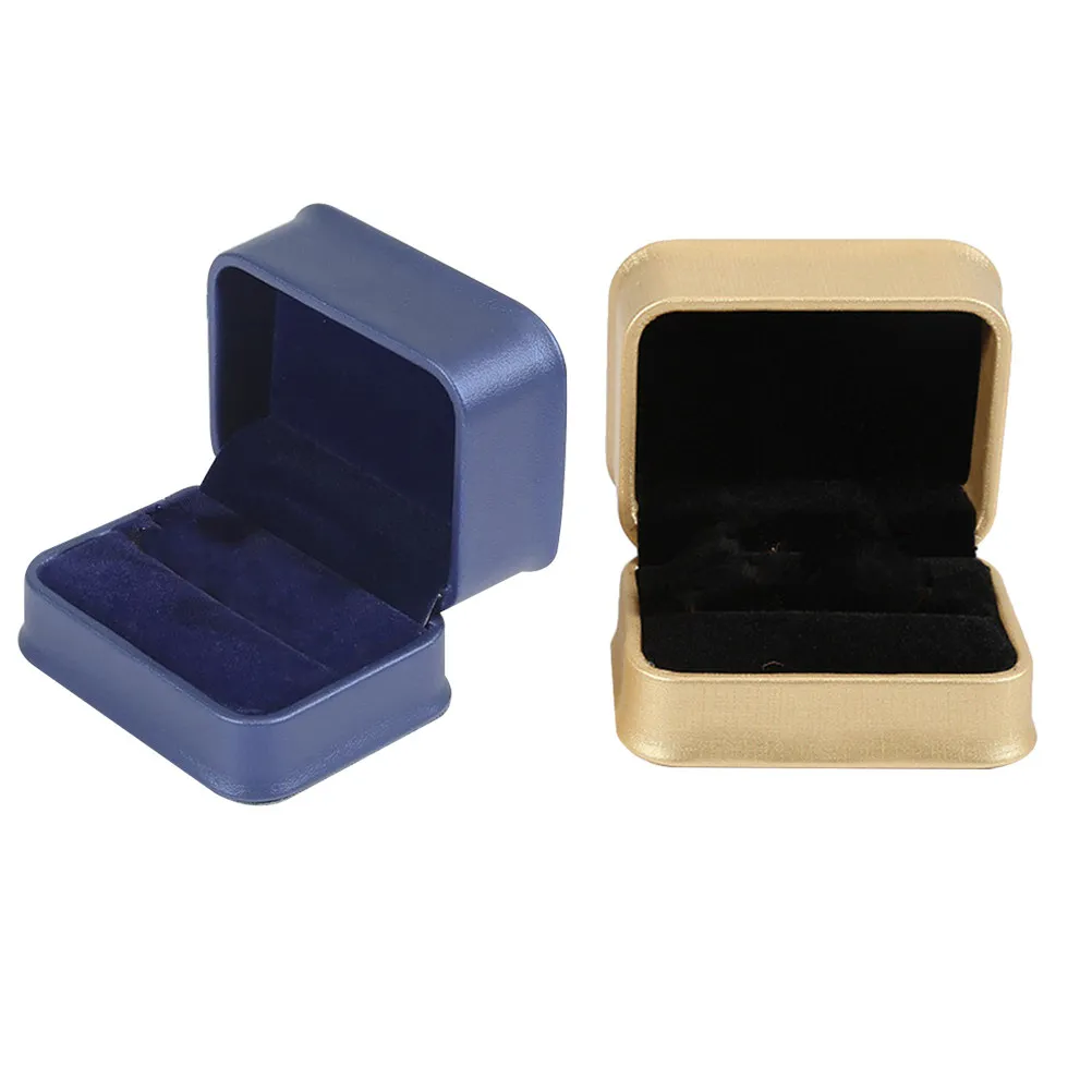 

Premium Jewelry Boxes Luxury PU Ring Gift Case for Wedding Proposal Engagement Birthday Anniversary Jewelry Storage Organizer