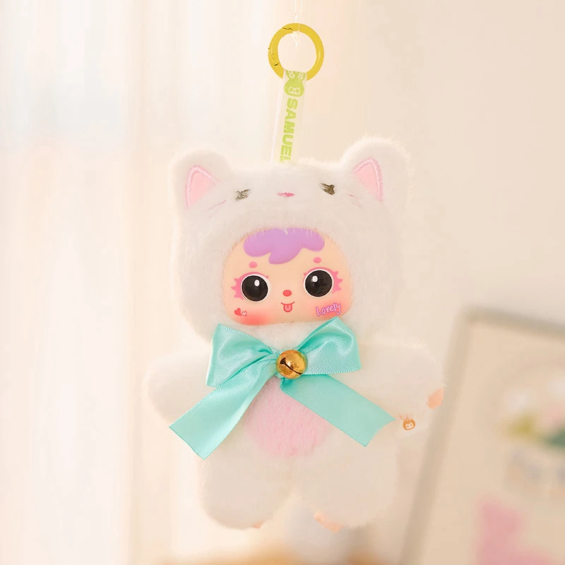 

Kawaii Cat Vinyl Plush Stuffed Dolls Animal Elf Bag Pendant Keychain Decoration Birthday Gift For Kids Friends