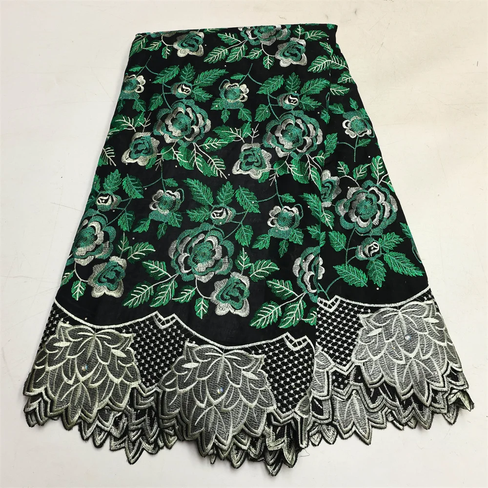 African Dry Cotton Lace Fabric 2024 High Quality Lace Swiss Voile Lace In Switzerland Nigerian Lace Fabrics For Sewing