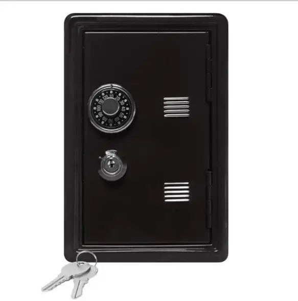 

Safe Box Design Mini Petty Cash Money Box Stainless Steel Security Lock Lockable Metal Safe Small Money Box Home Decoration