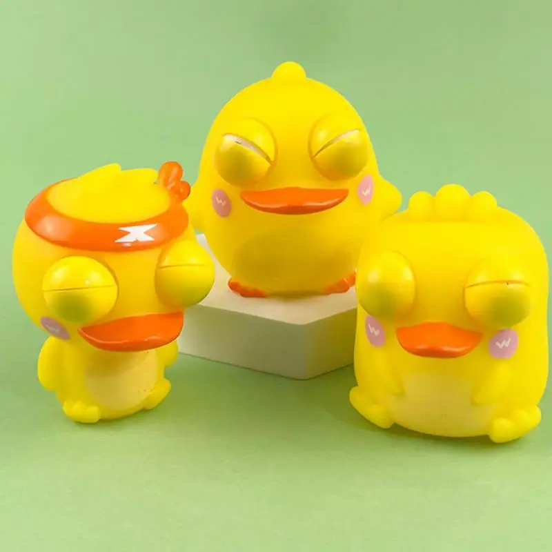 Eye Popping Squeeze Toy Yellow Duck Stretchy Squish Squeeze Toy Out Eyes Squish Balls Funny Christmas Gift Sensory To Cute Soft