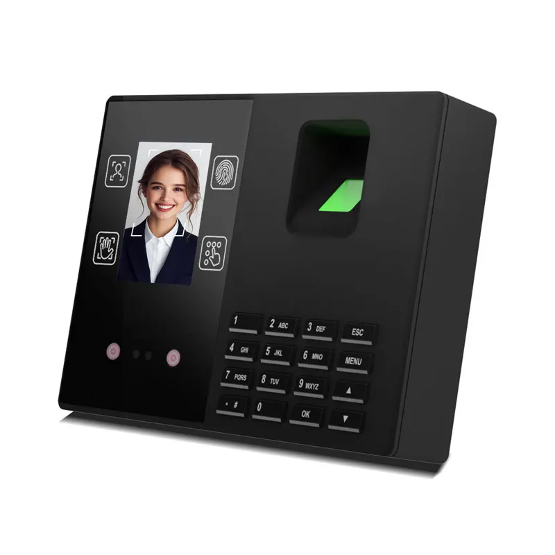 ST200 Advanced Multi-Biometric Time Clock: Fingerprint, Password & Face Recognition for Small Business Tracking with High Secure