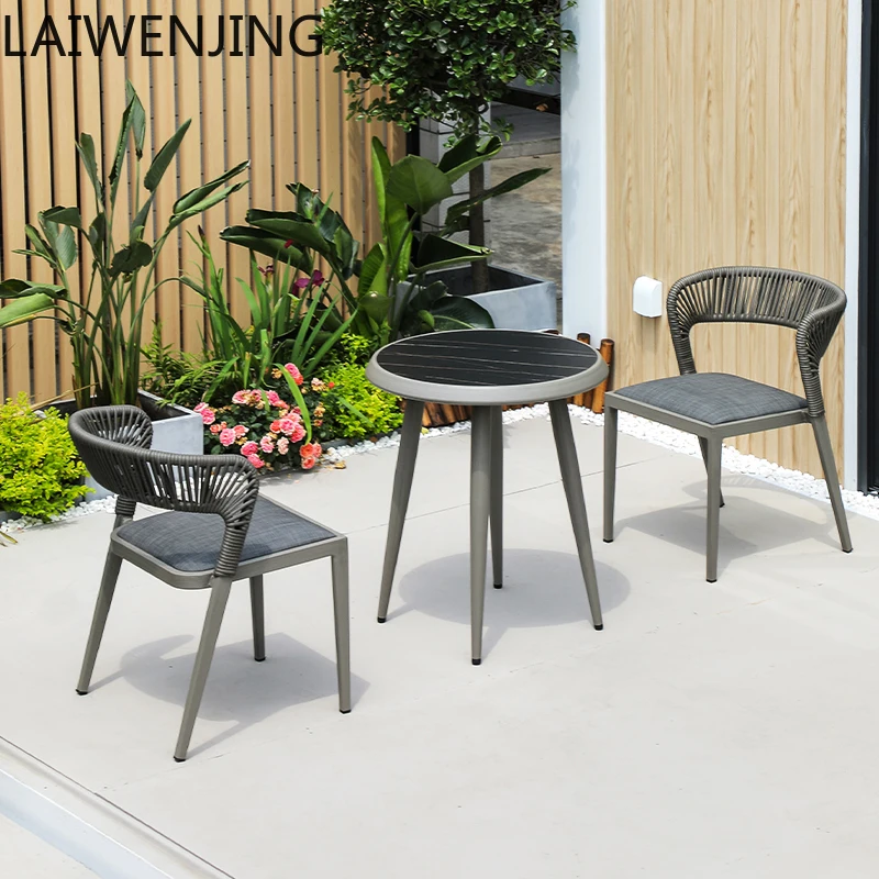 

SGF balcony small table and chair combination outdoor courtyard rattan leisure table and chair three-piece set