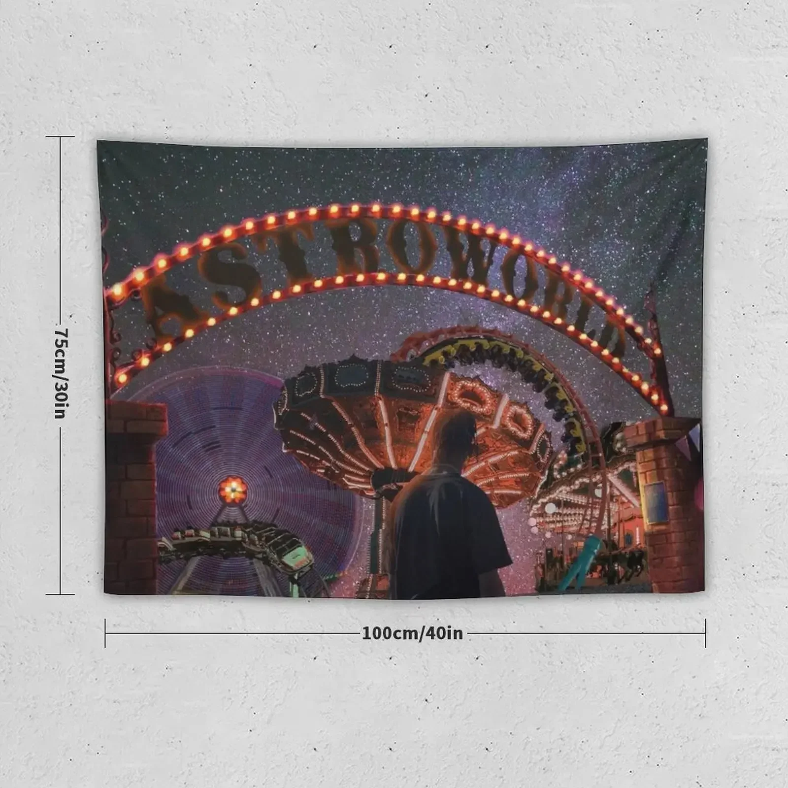 Greetings from Astroworld fan cover Tapestry Art Mural Room Decorator Aesthetic Room Decors Home Decorations Tapestry