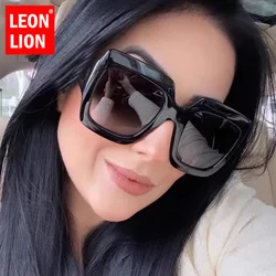 LeonLion Square Retro Sunglasses Women Oversized Leopard Eyewear Women/Men 2023 Brand Luxury Glasses Vintage Women Gafas De Sol