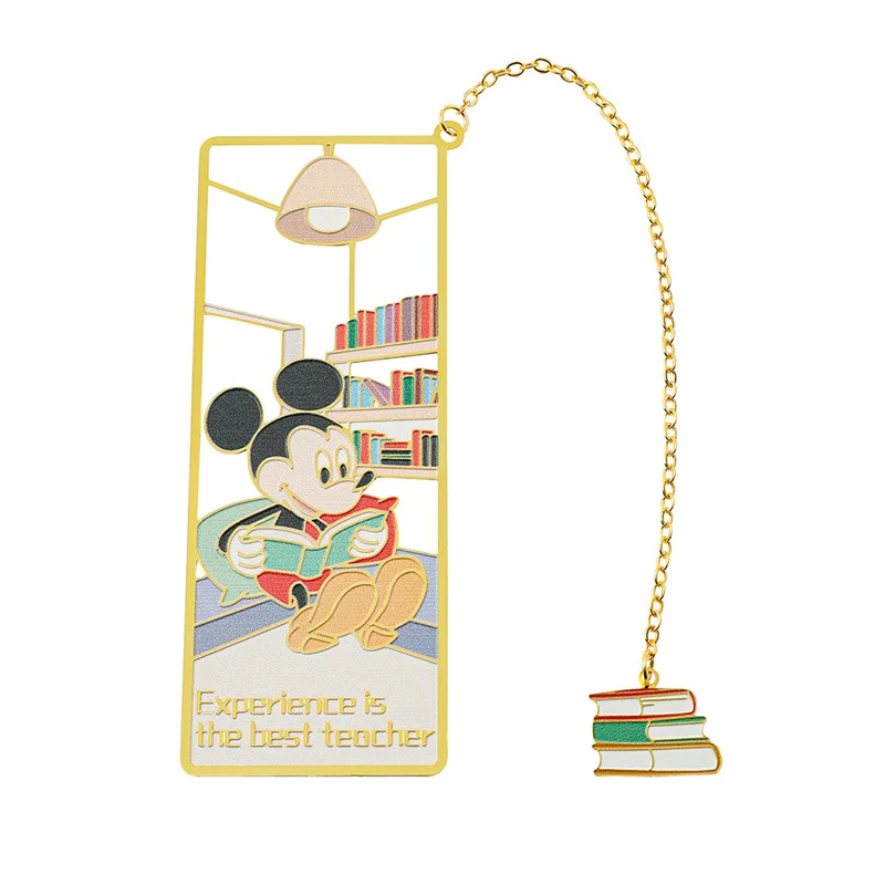 12pcs/lot Kawaii Disney Mouse Bookmark Cute Metal Pendant Stationery Label Office School Supplies