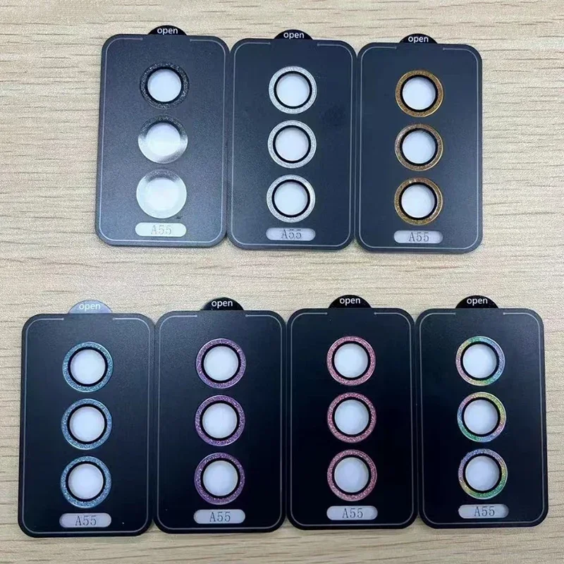 Glitter Camara Protezione per obiettivo per Samsung Galaxy S25 S24 S23 Plus S22 Ultra 5G A55 A54 A34 A24 Protezione fotocamera in vetro temperato