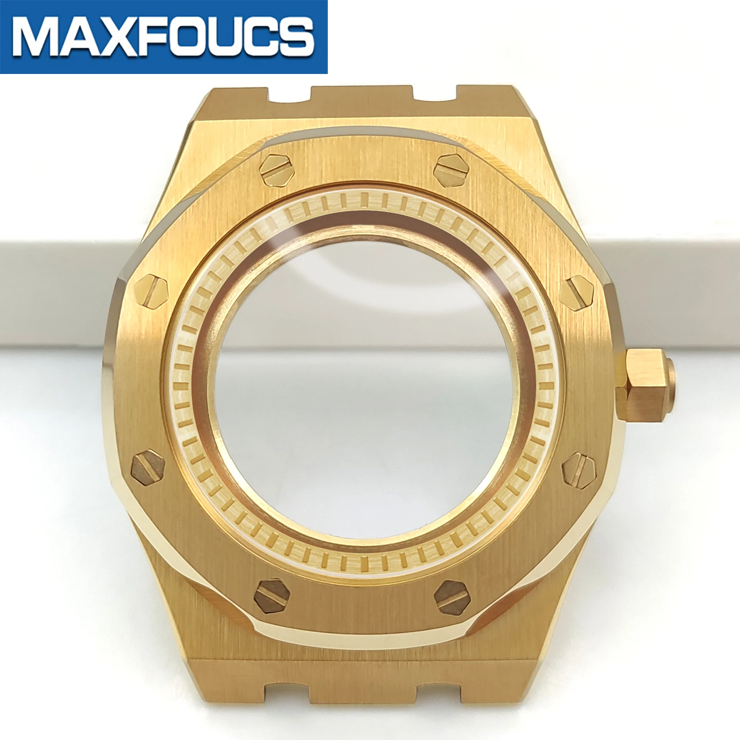 A.P.Style Uhrengehäuse MOD SKX NH35 NH36 4R36 Edelstahl Krone Kapitelring Saphirglas Glänzend/Gebürstet Uhrengehäuse Kundenspezifische Teile – Detail 11