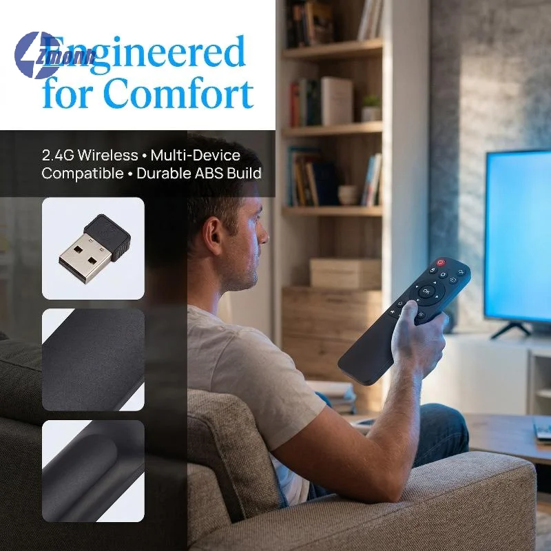 New！2.4G Wireless USB Receiver TV Box Remote Control Wireless Air Mouse for Android Smart TV Box and PC/TV