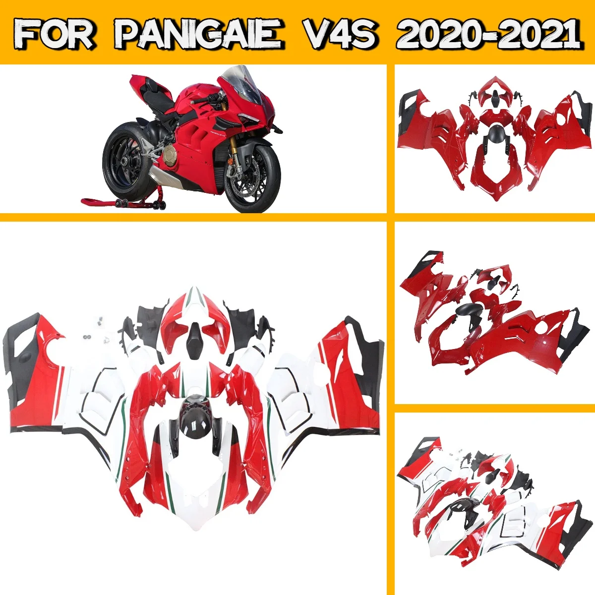 

High-Quality Fairings for 2020 2021 Ducati Panigaie V4S Injection Fairing Panel Set 20 21 Panigaie V4S Unique Design Body Parts