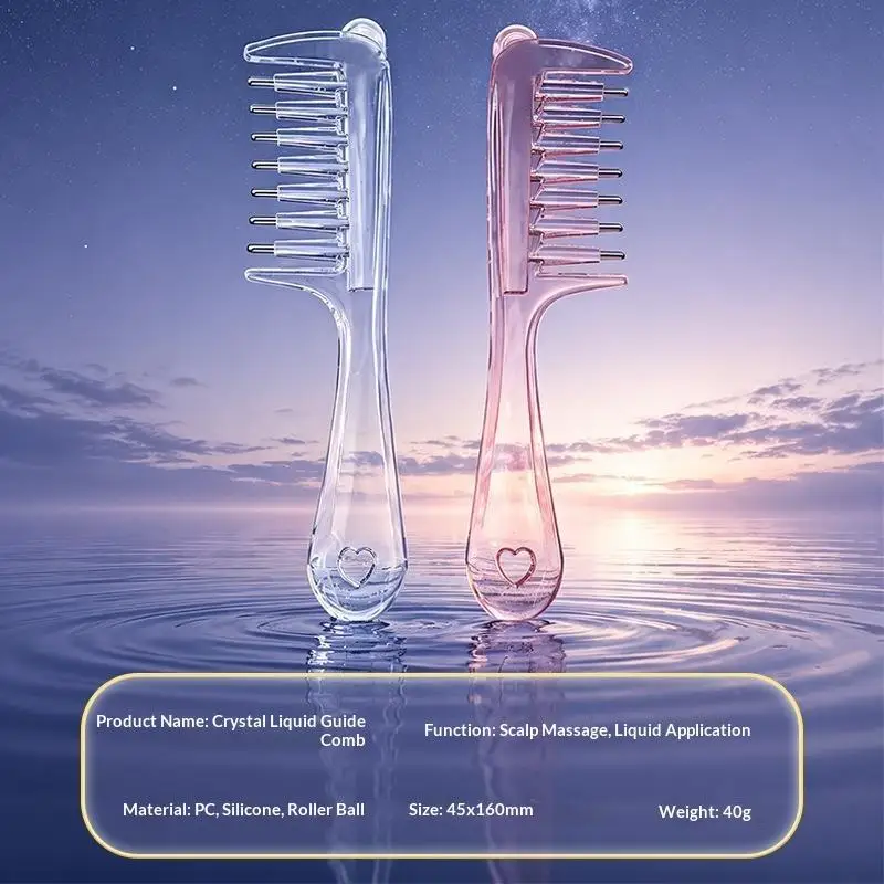 Scalp Liquid Guide Comb Mini Portable Head Applicator Hair Care Comb Anti-Static Scalp Nourish Hair Guide Comb 1PC