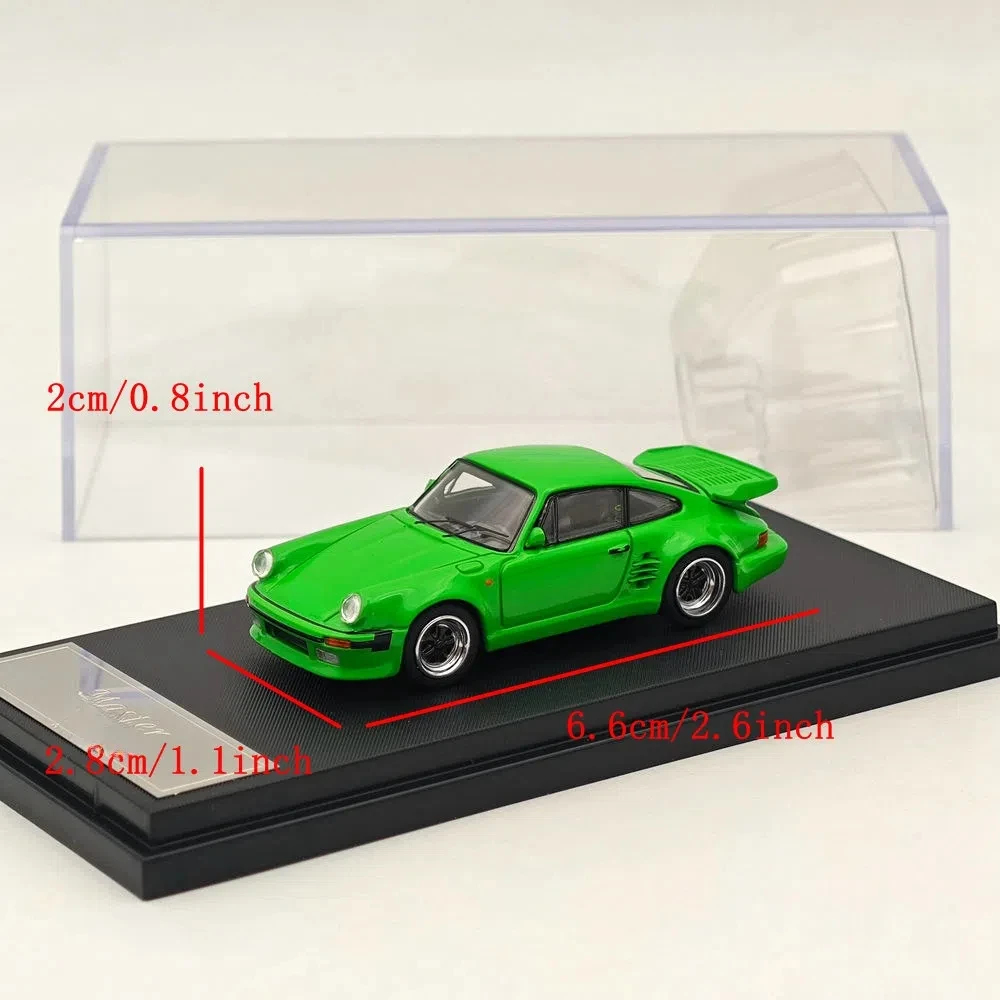 Modelo de exhibición coleccionable 1:64 930 911 Turbo Black Bird motor de cubierta abierta modelo de coche fundido a presión, 14+, para colección y regalo