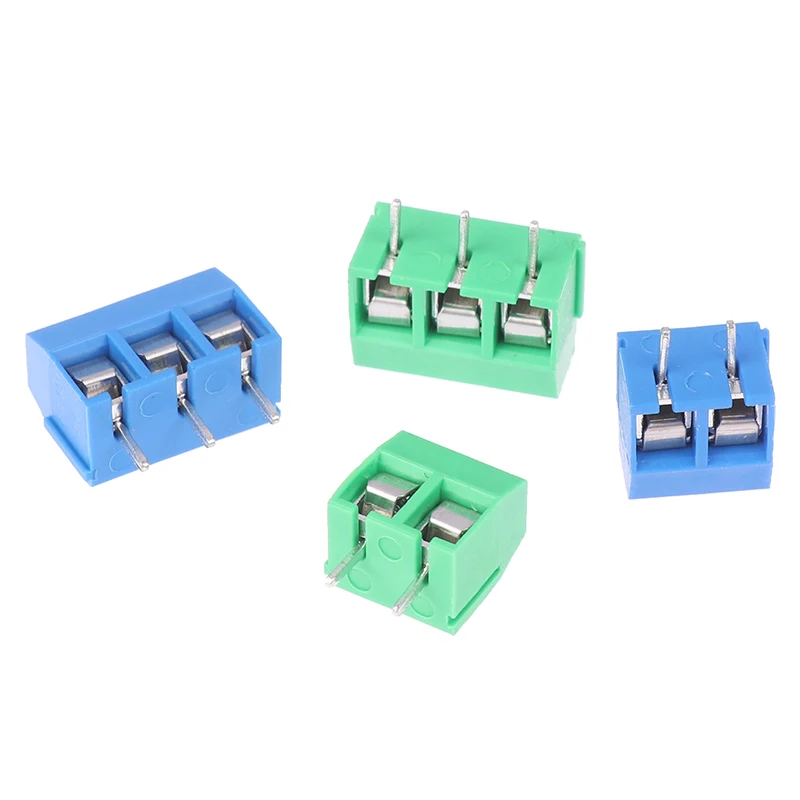 10pcs KF301-2Pin 3Pin 5.0mm Straight Pin Spacing Terminal Block Splice Screw Type PCB Screw Terminal Splicable Connector