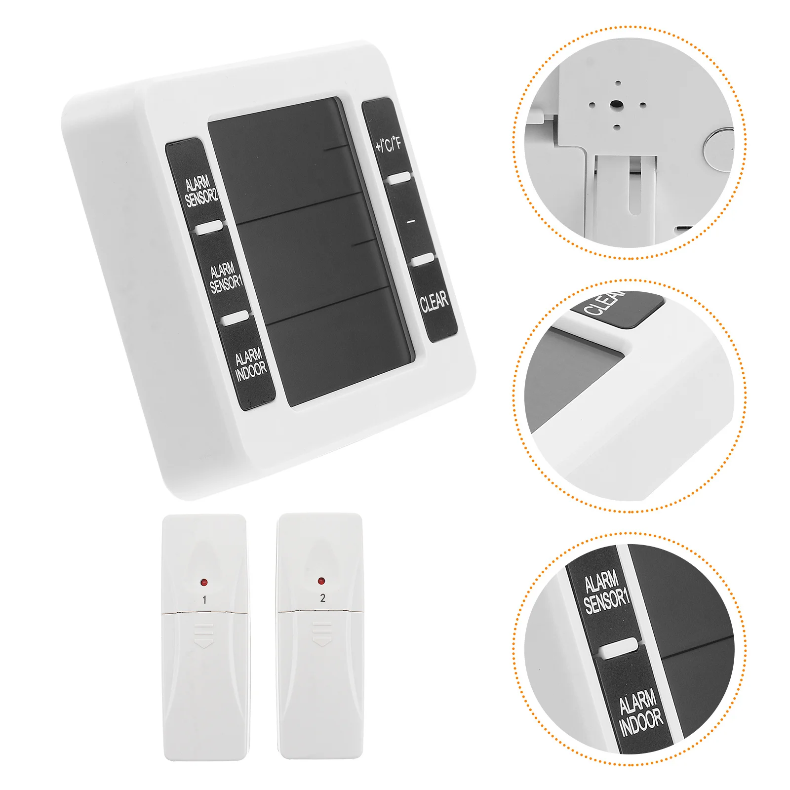 

Wireless Digital Refrigerator Thermometer Indoor Console with Two Remote Sensors Temperature Alarm Fridge Freezer Monitor