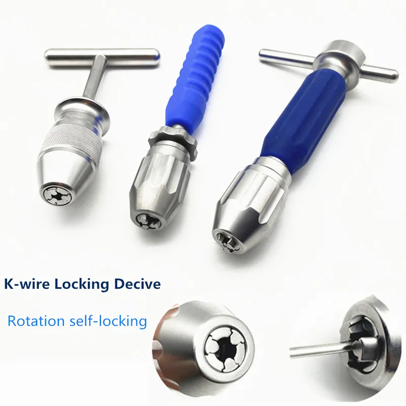 Universal hand drill Chuck handle for intramedullary pin insertion Intramedullary pin self-locking device veterinary instrument