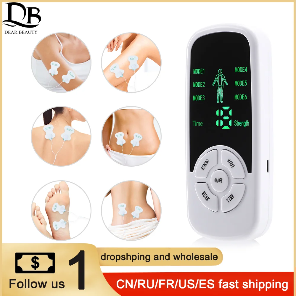 EMS Muscle Therapy Stimulator Machine Tens Unit Acupuncture Meridian Physiotherapy Pulse Abdominal Prostate Back Body Massager