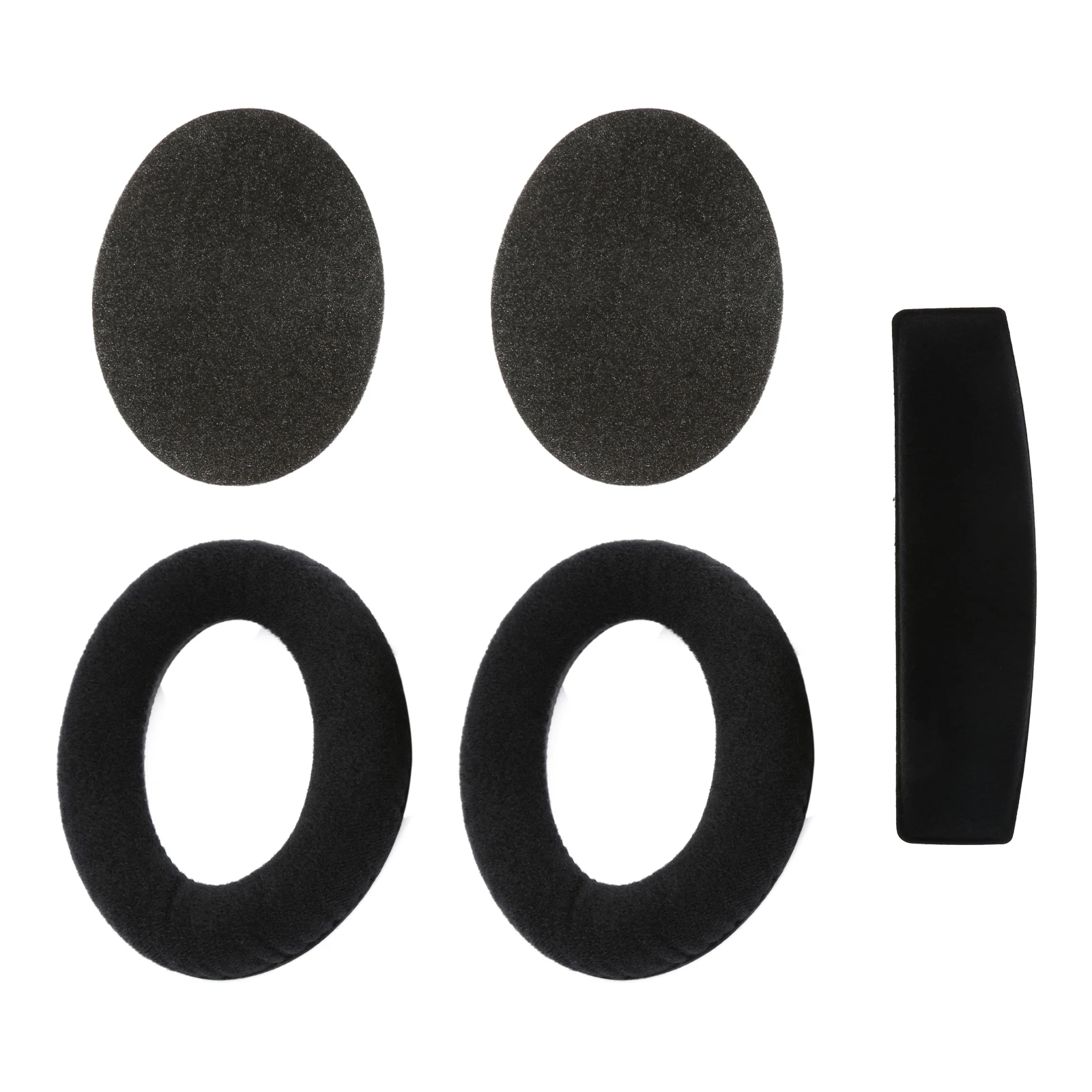 2 Pz/paia Auricolari In Velluto Nero Con Imbottitura In Cotone, Per Sennheiser HD515 HD555 HD595 HD518 HD598 HD598SE HD598CS Auricolari