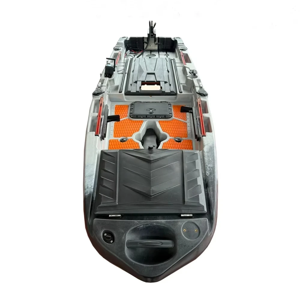 2025 CE Certified Single Fishing Kayak 10ft Modular Pedal Kayak Remote Control Motor GPS 60L Fish Live Well Storage for Surfing