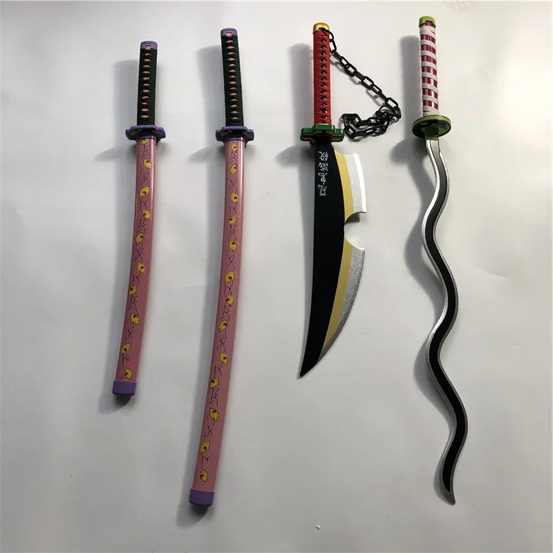 1:1 Demon Slayer:Kimetsu Không Yaiba Tsugikuni Michikatsu Kokushibou Thanh Kiếm Iguro Obanai Cosplay Chống Đỡ Vũ Khí Uzui Tengen Đạo Cụ Dao