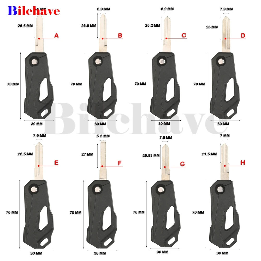 Jingyuqin Motorrad Modifiziertes Klappschlüsselgehäuse für Honda Yamaha Suzuki Pulsar Hero PIAGGIO HARLEY BMW DUCATI Bombardier Triumph – Detail 4