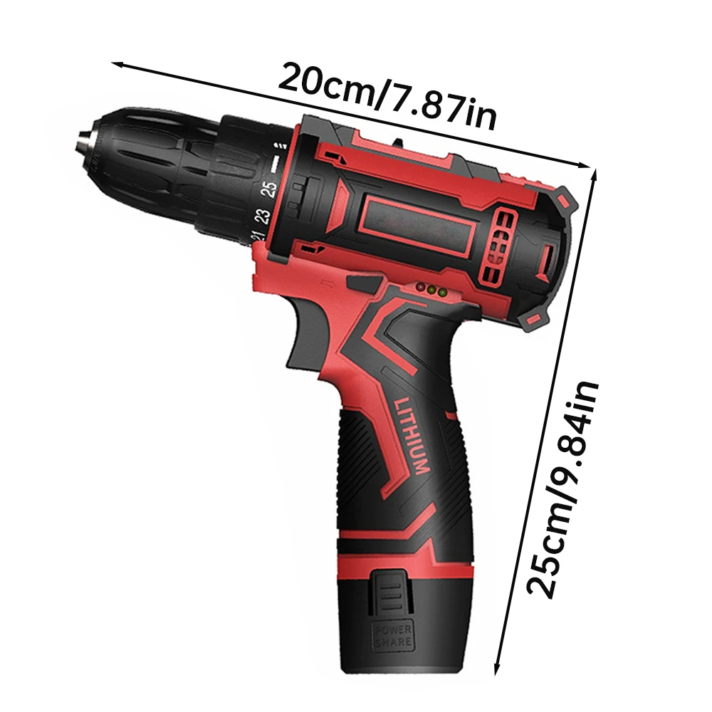 Electric Cordless Screwdriver Impact Drill 2V/16.8V 650W High-power Electric Drill 150N.m Electric Screwdriver Power Tool