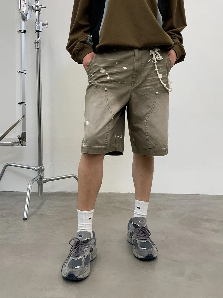 ملابس عمال Roaringwild Militaryeren orts الفحم ey Faded تسجيل Sle فضفاضة تناسب الشباب الصيف القطن البضائع orts