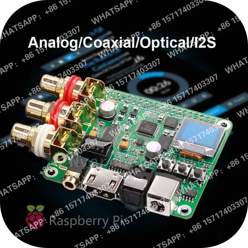 Nvarcher HIFI DAC Decoder Raspberry Pi Coaxial Fiber Optic I2S Digital Sound Card 384KHz 32Bit