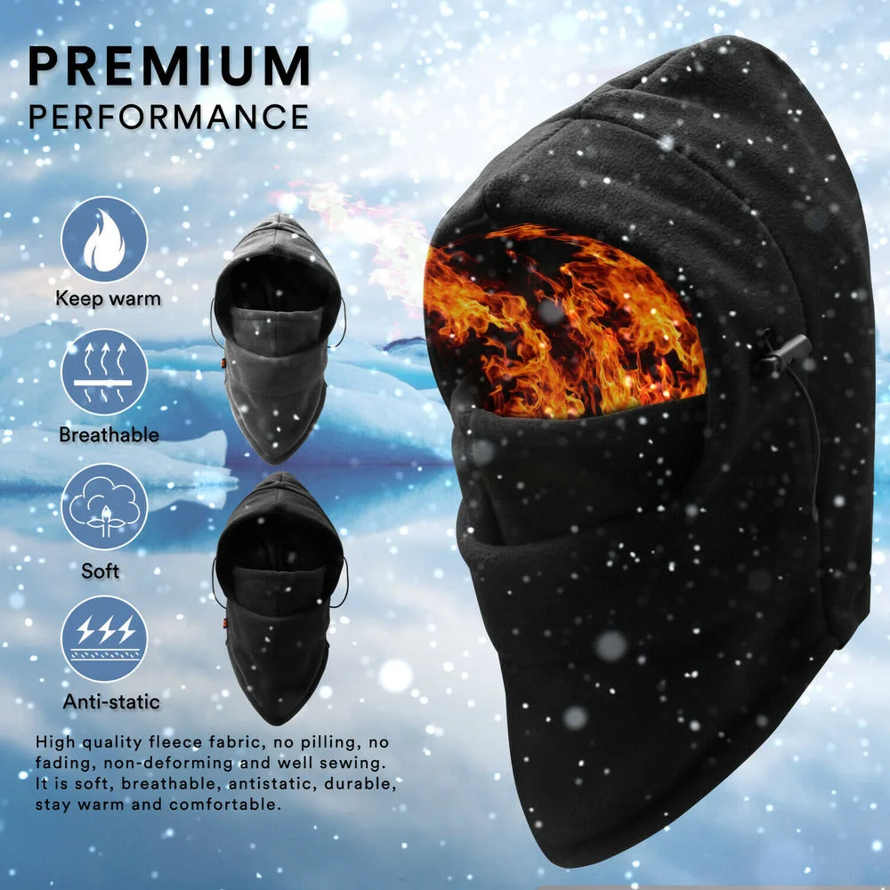 Máscara facial completa de inverno à prova de vento, balaclava de lã masculina e feminina, aquecedor de pescoço